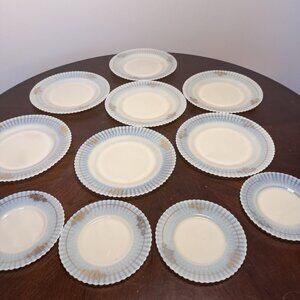 VTG Macbeth Evans Cremax Regency Petalware 8" Salad Dinner Plate Set Of 11